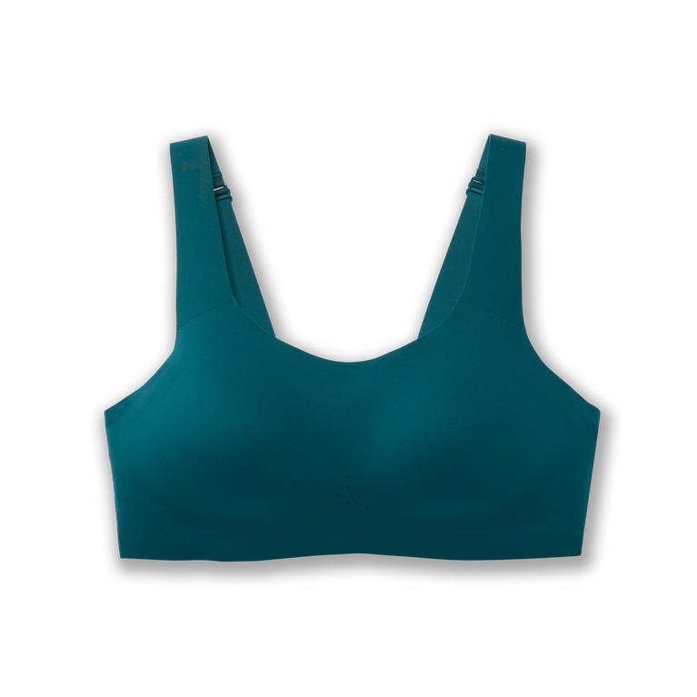 Brooks Women's Dare Scoopback Running Bra - Deep Sea Blue/Lime/DarkCyan (RUEY02386)